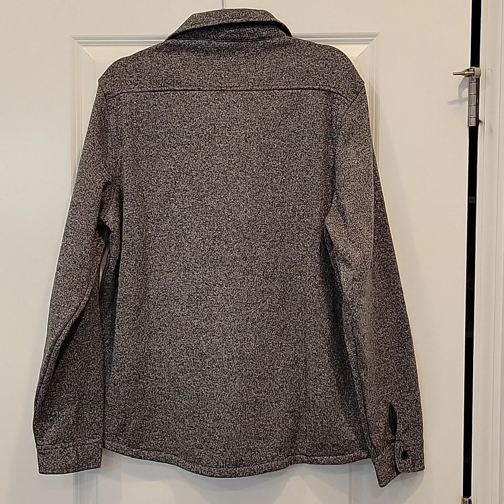 Eddie Bauer Men's Sweater Fleece Shirt Jacket Shacket Charcoal Medium NWT